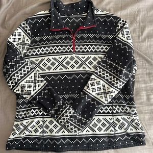 🖤 CLOSET CLEAR OUT 🖤 Eddie Bauer Christmas Holiday Fleece Quarter Zip Sweater